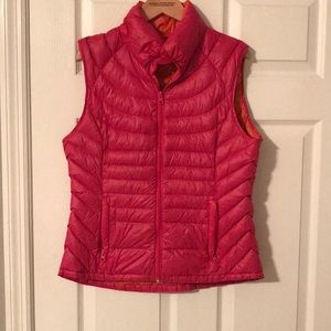 Bright Pink Down Vest, Size Medium